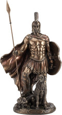 12 5/8 Inch Odysseus and Argos Cold Cast Resin Antique Bronze Statue picture