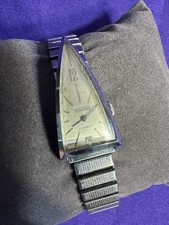 Vintage Hilton Triangle Case 17 Jewel Movement Mechanical Watch Stainless Steel  picture