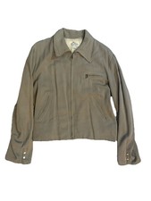Vintage ‘50s El Patio Sportswear St Louis Garbadine Jacket Full Zip Grey Size 40 picture