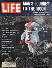 VTG Life Magazine April 27, 1962 Space Journey to the Moon No label NASA Nice picture