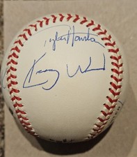 1998 Chicago Cubs Signed Baseball Kerry Wood, Henry Rodriguez, Kevin Tapani etc picture