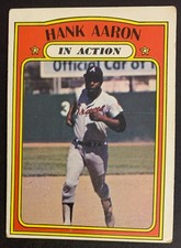 1972 Topps Baseball - #300 Hank Aaron - In Action - g/vg condition picture