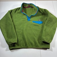 Vintage 90s Patagonia Micro Synchilla Snap-T Pullover Medium Green Fleece 25530 picture