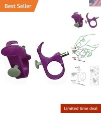 Durable 3-in-1 Needle Puller, Cutter & Thimble - Ergonomic Sewing Tool in Purple picture