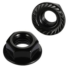 Durable 1/4-20 Serrated Flange Hex Lock Nuts Set - 25 Stainless Steel Pieces picture