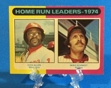 1975 Topps - Home Run League Leaders Mike Schmidt Dick Allen #307 NMT NICE picture