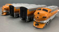 HO Stewart/Kato Rio Grande F7 A-B-B-A  4 Stripe Locomotives Pwrd Dcc-NSnd HO8065 picture