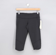 NWT LULULEMON Run Excel Crop Pants in Black Size 6 picture