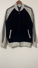 Vintage 80s Adidas Originals Trefoil Track Jacket Cream / Navy Blue / Red Size L picture