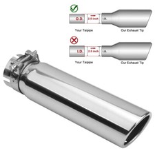 1pc/2pc Stainless Steel Exhaust Tip 2.5
