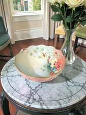 Antique T&V Limoges Century Pattern Bowl Hand Painted Signed 1906 France picture
