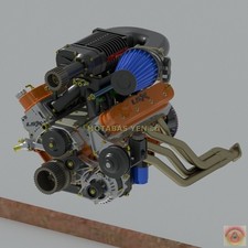1:25-1:24 Scale Resin Chevy  LSX 454/376 Supercharged Engine Kit picture