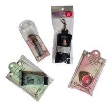 Vintage 4 PC REVLON STREET WEAR Glitter Gloss Lipstick Hipster Keychain Y2K NIP picture