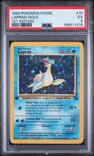 1999 POKEMON FOSSIL 1ST EDITION #10 LAPRAS-HOLO PSA 5 picture
