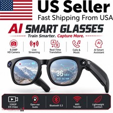 AI Smart Glasses Real Time Translation 8MP Camera Image Recognition 4k HD Video picture