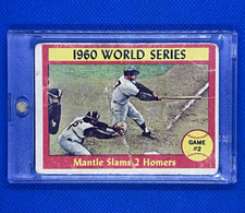 1961 Topps - World Series Mickey Mantle #307 Mantle Slams 2 Homers Game 2 picture