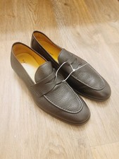 NEW Magnanni Flex Magico Soft Penny Loafer Mens EU 41.5 US 8.5 Black Tumbled  picture