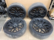 LAND ROVER VELAR VOSSEN HF-2 24X10 5X108 GLOSS BLACK WHEEL RIM W/ TIRE SET (4) picture