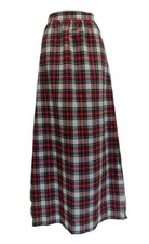 Vintage 70s Dark Academia Tartan Plaid Maxi Skirt High Waist Preppy 13 14 picture