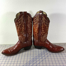 Justin cowboy boots genuine alligator belly style 8857 Men’s size 9.5 D picture