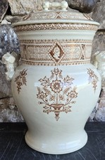 Ironstone Medallion Lidded Slop Pot Jar 15.5