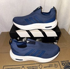 adidas Cloudfoam Cuxxion Sock Men's Low Top Wide Slip-On Sneakers Blue HP3456 picture
