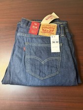 Levi's 514 Straight Fit Mens 36x32 Dark Wash Blue Jeans New with Tags picture