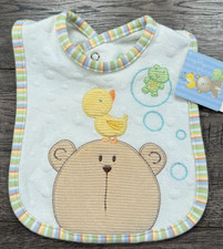 Baby New Carter's Vintage Baby Bubbles Bear Duck Bib picture