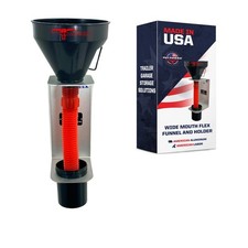 Pit Posse Oil Funnel and Holder Automotive with Handle and Strainer Made In USA picture
