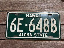 1961-68 HAWAII LICENSE PLATE 6E 6488 picture