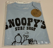 Peanuts Okinawa Snoopy's Surf Shop Sky Blue T Shirts Top Unisex Size S NEW NIP picture