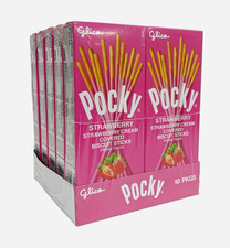 Glico Pocky Strawberry Cream Covered Biscuit Sticks, 10 Pack (40g/1.41oz) picture