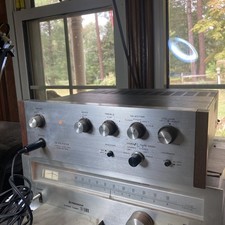 Pioneer SA-500 Vintage Stereo Amplifier Japan Wood Sides Operational picture