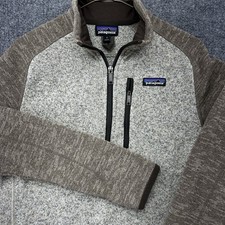 Patagonia Pullover Men's SMALL Tan/Brown Warm Better Sweater 1/4 Zip Long Slv picture