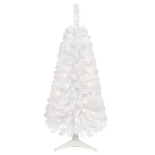 4FT Pre-Lit Christmas Tree with 110 Branch Tips, Black/Pink/Lavender/White picture