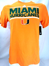 NEW Miami The U Hurricanes Adidas Amplifier SS Tee Bright Orange Shirt Mens 2XL picture