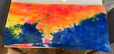 Love Tanjane 100% Cashmere Tie-Dye Wrap Scarf Blue Orange picture