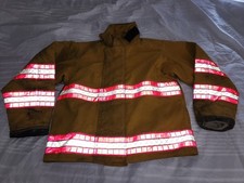Quaker Safety FIREFIGHTER INSULATED Thermal Liner Yellow Jacket With Reflective picture