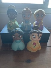 Lot of 5 Disney Princesses Bath Toys 5” Figures Cinderella Tiana Rapunzel Belle picture