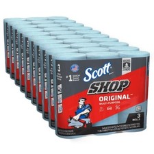Scott Shop Towels Original Blue - Bundle of 10 (3-Packs), Total 30 Rolls picture