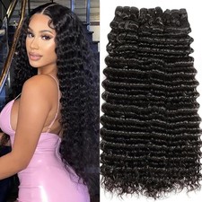 Brazilian deep Curly Human Hair Extension 3 Bundles 100% Virgin Hair Weaves 300g picture
