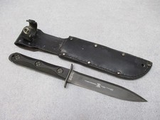 KA-BAR EK44 Commando Knife John Ek Fixed Blade w/ Leather Sheath Used picture