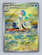 Primarina 088/084 Illustration Rare Pitch Black Pokemon Holo Near Mint picture