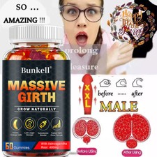 Grow Massive Girth Gummies,Lasting Size Gains,Increase Performance,60pcs picture