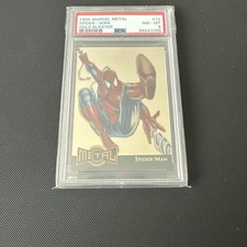 Spider-Man 1995 Marvel Metal GOLD Blaster #12 PSA 8 NM-MT picture
