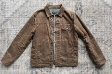 Flint & Tinder Flannel-Lined Waxed Trucker Jacket Medium Excellent Huckberry picture