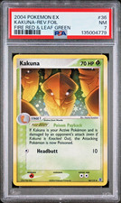 2004 Pokemon EX FireRed LeafGreen KAKUNA Reverse Holo #36 PSA 7 NM picture