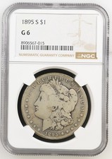 1895 S $1 Morgan Silver Dollar NGC G6  picture