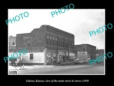 Galena Kansas The Main Street & Stores c1950 Old Large Historic Photo picture