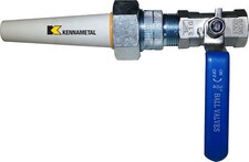 Large Ceramic Sandblaster Nozzle Assembly: C1 Nozzle Tip, Ball Valve & Holder picture
